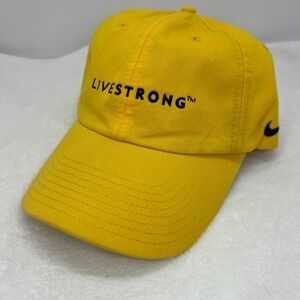 LIVESTRONG Lance Armstrong Foundation Baseball Cap Nike Swoosh Adjustable Yellow